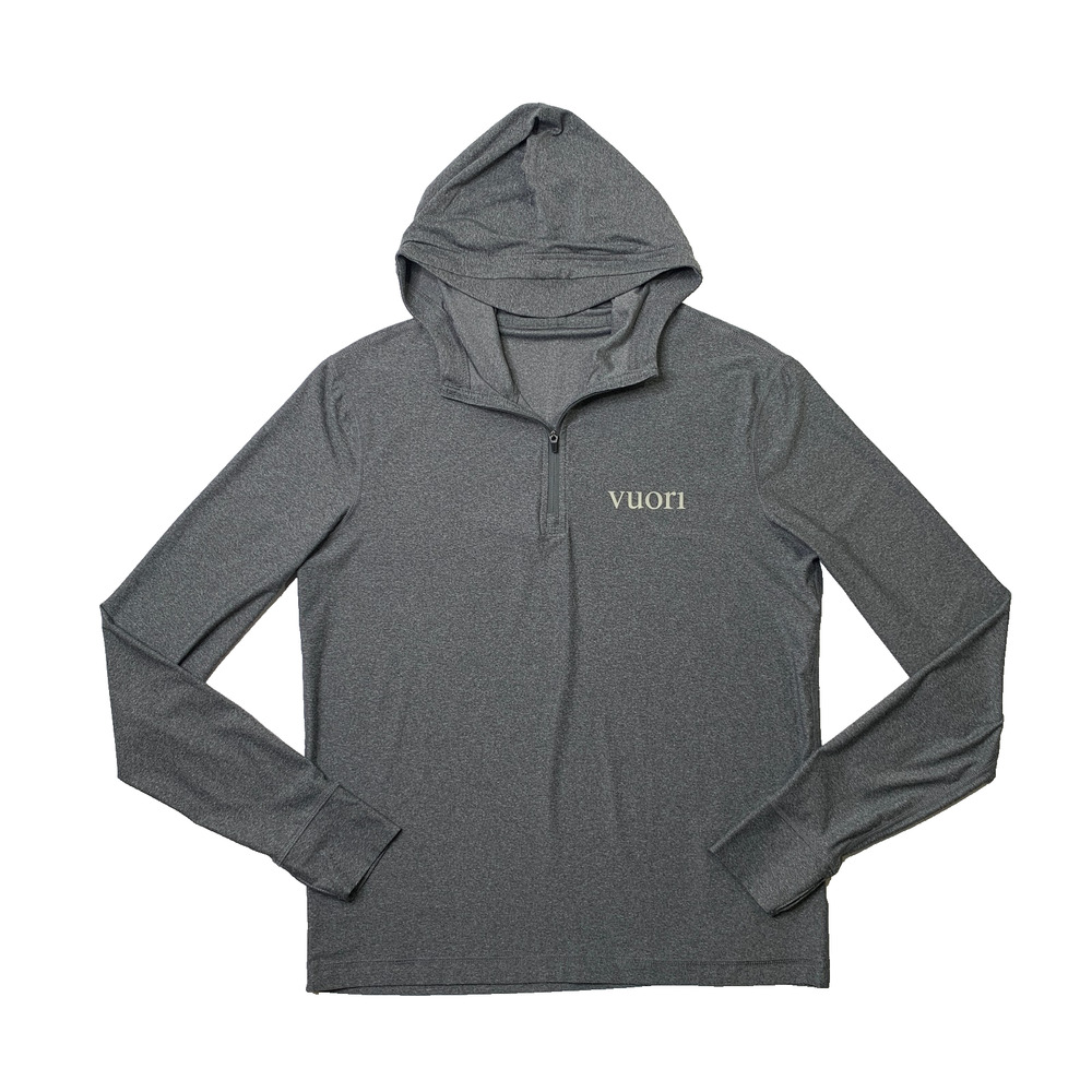 Vuori Hoodie Men Small Gray Uluwatu UPF Lightweight Performance Outdoor Half Zip